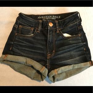 American Eagle High Rise Denim Shorts Size 00